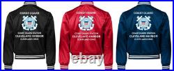 Uscgcoast Guard Station Cleveland Harbor-ohsatin Jacket Uscg Official License