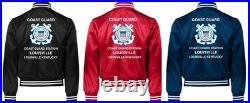 Uscgcoast Guard Station Cleveland Harbor-ohsatin Jacket Uscg Official License
