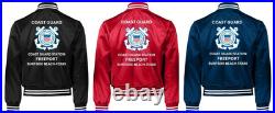 Uscgcoast Guard Station Cleveland Harbor-ohsatin Jacket Uscg Official License