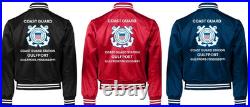 Uscgcoast Guard Station Cleveland Harbor-ohsatin Jacket Uscg Official License