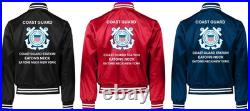 Uscgcoast Guard Station Fort Totten-ny Satin Jacket Uscg Official License
