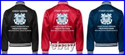 Uscgcoast Guard Station Fort Totten-ny Satin Jacket Uscg Official License