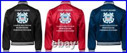 Uscgcoast Guard Station Port Huronmi Satin Jacket Uscg Official License