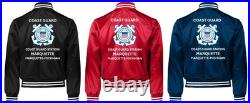 Uscgcoast Guard Station Port Huronmi Satin Jacket Uscg Official License