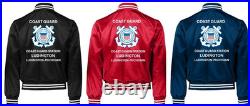 Uscgcoast Guard Station Port Huronmi Satin Jacket Uscg Official License
