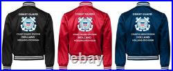 Uscgcoast Guard Station Port Huronmi Satin Jacket Uscg Official License