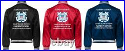 Uscgcoast Guard Station Port Huronmi Satin Jacket Uscg Official License