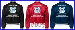 Uscgcoast Guard Station Port Huronmi Satin Jacket Uscg Official License