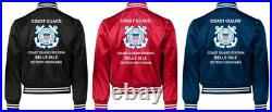 Uscgcoast Guard Station Port Huronmi Satin Jacket Uscg Official License