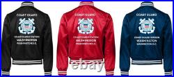 Uscgcoast Guard Station Washington D. C. Satin Jacket Uscg Official License