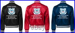 Uscgcoast Guard Station Washington D. C. Satin Jacket Uscg Official License