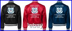 Uscgcoast Guard Station Washington D. C. Satin Jacket Uscg Official License