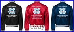 Uscgcoast Guard Station Washington D. C. Satin Jacket Uscg Official License