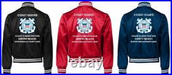 Uscgcoast Guard Station Washington D. C. Satin Jacket Uscg Official License