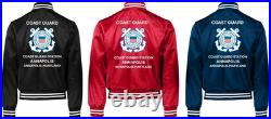 Uscgcoast Guard Station Washington D. C. Satin Jacket Uscg Official License