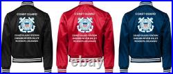 Uscgcoast Guard Station Washington D. C. Satin Jacket Uscg Official License