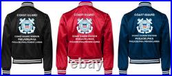 Uscgcoast Guard Station Washington D. C. Satin Jacket Uscg Official License