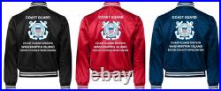 Uscgcoast Guard Station Washington Island Satin Jacket Uscg Official License