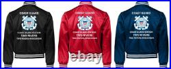 Uscgcoast Guard Station Washington Island Satin Jacket Uscg Official License