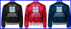 Uscgcoast Guard Station Washington Island Satin Jacket Uscg Official License