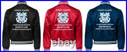 Uscgcoast Guard Station Washington Island Satin Jacket Uscg Official License