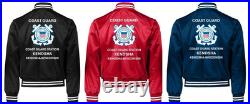 Uscgcoast Guard Station Washington Island Satin Jacket Uscg Official License