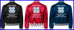 Uscgcoast Guard Station Washington Island Satin Jacket Uscg Official License