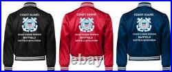 Uscgcoast Guard Station Washington Island Satin Jacket Uscg Official License