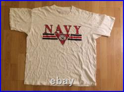Used Vintage 1989 United States Navy White T-Shirt Missing Size Tag Large Or XL