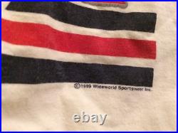 Used Vintage 1989 United States Navy White T-Shirt Missing Size Tag Large Or XL