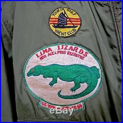 Usn Flight Jacket, G-8, J-wfs Mil-s-18342c(wep) Size L/r Made In Us 1962-1975