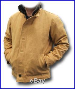 Usn N1 Type Deck Jacket Heavy Duty Canvas Nylon Fur Lined 73169