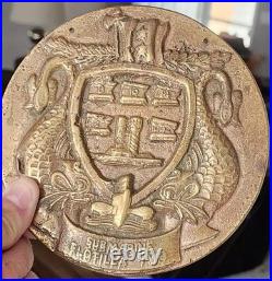 Usn Navy Vintage Military Brass Plaque Submarine Flotilla Two Sub Group 2