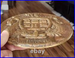 Usn Navy Vintage Military Brass Plaque Submarine Flotilla Two Sub Group 2