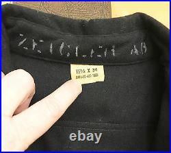 Usn United States Navy Named Zeigler Wool Uniform Jacket & Shirt