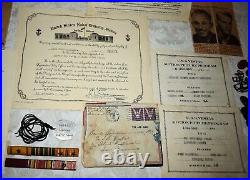 Usn11 Uss Vestal + Pearl Harbor Survivor, Certificates, Medals & Usn Dog Tag