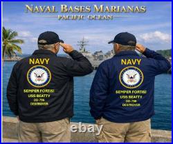 Uss Beatty Dd-756 Destroyer Coaches Jacket. Navy Official License