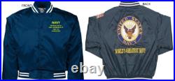 Uss Charlotte Ssn-766submarineembroidered Satin Jacket Officially Licensed
