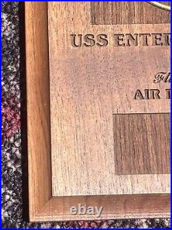 Uss Enterprise (cvn) The Fleets Finest Air Department Wooden Award Wall Plaque