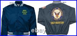 Uss Guardfish Ssn-612 Embroidered Satin Jacket Officially Licensed