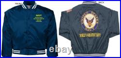 Uss Indiana Ssn-789submarineembroidered Satin Jacket Officially Licensed