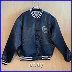 Uss John F. Kennedy Cv-67 Carrier Navy Blue Satin Bomber Jacket Swingster XL