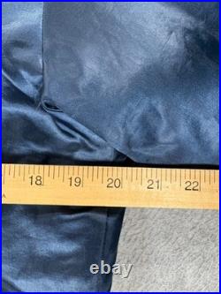 Uss John F. Kennedy Cv-67 Carrier Navy Blue Satin Bomber Jacket Swingster XL