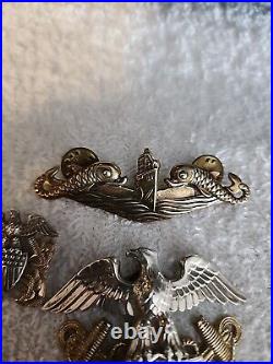 Uss Kentucky Ssbn-737 Officer's Badge Sterling +2- Sterling Officer Hat Badges