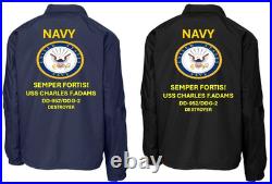 Uss O'bannon Dd-987 Destroyercoaches Jacket. Navy Official License