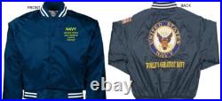 Uss Port Royal Cg-73 Cruiserembroidered Satin Jacket Officially Licensed