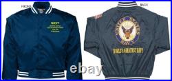 Uss Rhode Island Ssbn-740submarineembroidered Satin Jacket Officially Licensed