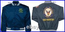 Uss San Diego Cl-53 Cruiserembroidered Satin Jacket Officially Licensed Uss San Diego Cl-53 Cruiserembroidered Satin Jacket Officially Licensed