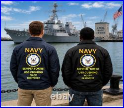 Uss Seaman Dd-791 Destroyer Coaches Jacket. Navy Official License