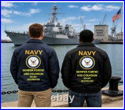 Uss Seaman Dd-791 Destroyer Coaches Jacket. Navy Official License